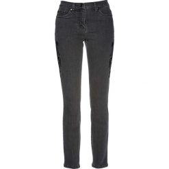 Dżinsy ze stretchem i haftem bonprix szary denim + czarny. Jeansy marki bonprix. Za 59.99 zł.