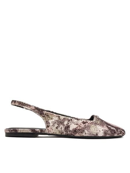 DKNY Baleriny Darrow Logo K1665915 Beżowy. Brązowe baleriny DKNY, bez wzorów, ze skóry, bez obcasa, bez zapięcia. Za 309.99 zł.
