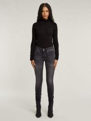 G-Star Dżinsy - Super Skinny fit - w kolorze antracytowym rozmiar: W31/L30. Czarne jeansy G-Star, l, z aplikacjami, ze skóry, klasyczne, z podwyższonym stanem. Za 289.95 zł.