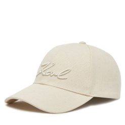 Czapka z daszkiem KARL LAGERFELD. Czapki z daszkiem KARL LAGERFELD, bez wzorów. Za 229.99 zł.