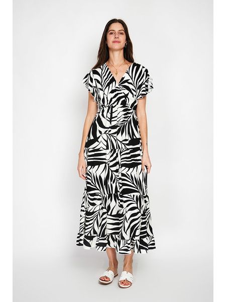 William de Faye Sukienka w kolorze czarno-kremowym rozmiar: 34. Brązowe sukienki William de Faye, bez wzorów, klasyczne, bez kołnierzyka, bez ramiączek, maxi. Za 96.83 zł.