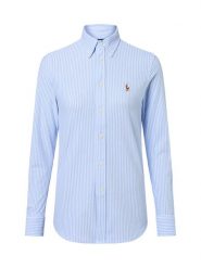 Polo Ralph Lauren Damska bluzka koszulowa Kobiety Bawełna niebieski|biały w paski, M. Białe t-shirty sportowe Polo Ralph Lauren, m, bez wzorów, z bawełny, bez ramiączek. Za 739.95 zł.