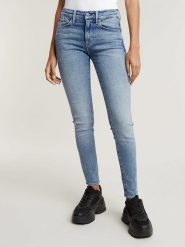 G-Star Dżinsy - Skinny fit - w kolorze błękitnym rozmiar: W26/L32. Niebieskie jeansy G-Star, l, z aplikacjami, klasyczne. Za 184.89 zł.