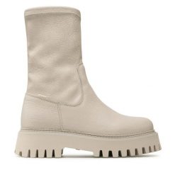 Botki Bronx. Brązowe botki Bronx, bez wzorów, bez obcasa, na płaskiej podeszwie, bez zapięcia. Za 359.99 zł.