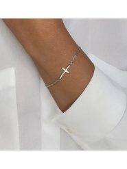 Eclat d'Argent Srebrna bransoletka z elementem ozdobnym rozmiar: onesize. Szare bransoletki Eclat d'Argent, srebrne. Za 52.99 zł.