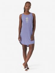 Super.natural Sukienka "Relax Octi" w kolorze błękitno-fioletowym rozmiar: M. Niebieskie sukienki super.natural, m, bez wzorów, z wełny, bez kołnierzyka, bez ramiączek, mini. Za 152.99 zł.