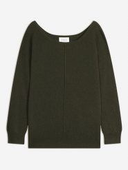 AUTHENTIC CASHMERE Kaszmirowy sweter "Faraut" w kolorze khaki rozmiar: XXL. Brązowe swetry AUTHENTIC CASHMERE, xxl, bez wzorów, z kaszmiru, bez ramiączek. Za 347.99 zł.