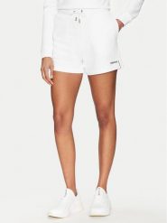 Guess Jeans Szorty sportowe W5GD0O K68I4 Biały Relaxed Fit. Białe szorty sportowe Guess Jeans, z aplikacjami, z bawełny. Za 179.99 zł.