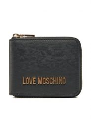 LOVE MOSCHINO Mały Portfel Damski JC5639PP1MLD0000 Czarny. Czarne portfele Love Moschino, bez wzorów, ze skóry. Za 249.99 zł.
