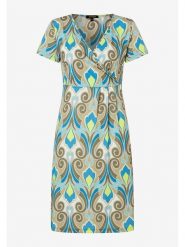 More & More Sukienka w kolorze oliwkowo-niebieskim rozmiar: 40. Brązowe sukienki More & More, bez wzorów, bez kołnierzyka, bez ramiączek, midi. Za 109.26 zł.