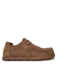 Birkenstock Półbuty Utti Lace 1027321 Brązowy. Brązowe półbuty wsuwane Birkenstock, bez wzorów, ze skóry, bez obcasa, na płaskiej podeszwie. Za 529.99 zł.