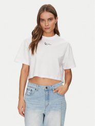 Karl Kani T-Shirt 6137873 Biały Cropped Fit. Białe t-shirty Karl Kani, m, bez wzorów, z bawełny, bez kołnierzyka, bez ramiączek. Za 79.99 zł.