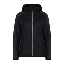 Damska kurtka hybrydowa z kapturem CMP. Czarne kurtki CMP, bez wzorów, sportowe, z kapturem. Za 340.00 zł.
