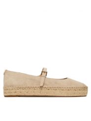 LAUREN RALPH LAUREN Espadryle 802P06401001 Beżowy. Brązowe espadryle Lauren Ralph Lauren, bez wzorów, ze skóry, bez obcasa. Za 689.99 zł.