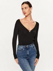 Pinko Sweter Giraffa 101846 A15S Czarny Slim Fit. Czarne swetry Pinko, l, bez wzorów, z wełny, bez ramiączek. Za 659.99 zł.