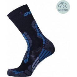 Skarpety turystyczne Outdoor - Castor - Skarpety sportowe. Niebieskie skarpetki APASOX, bez wzorów, z wełny. Za 86.95 zł.