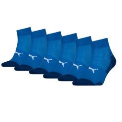 Skarpety Puma Sport Quarter Amortyzowane, 6 szt. Niebieskie. Niebieskie skarpetki sportowe Puma, bez wzorów, z elastanu, do biegania. Za 162.99 zł.