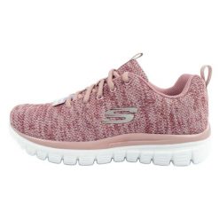 Buty Skechers Graceful Twisted Fortune 12614/MVE różowe. Czerwone buty treningowe bez wzorów, z materiału, bez zapięcia. Za 362.10 zł.