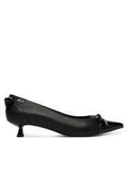 KARL LAGERFELD Czółenka Pasha KL30119A Czarny. Czarne czółenka KARL LAGERFELD, bez wzorów, ze skóry, bez obcasa, bez zapięcia. Za 859.99 zł.