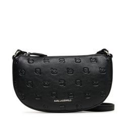 Torebka KARL LAGERFELD. Czarne listonoszki KARL LAGERFELD, bez wzorów, bez dodatków. Za 449.99 zł.