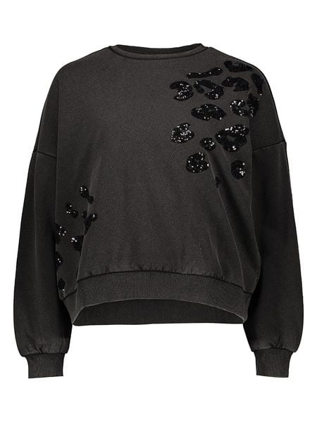 Pieces Bluza w kolorze antracytowym rozmiar: S. Czarne bluzy Pieces, s, bez wzorów, bez ramiączek, bez kaptura. Za 83.42 zł.