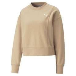 Bluza dresowa damska Puma HER. Brązowe bluzy bez kaptura Puma, xs, bez wzorów, z dresówki, bez kaptura, na fitness i siłownię. Za 168.99 zł.
