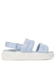 Tommy Jeans Sandały Tjw Flatform Sandal EN0EN02802 Błękitny. Niebieskie sandały Tommy Jeans, bez wzorów, z jeansu, bez obcasa, na płaskiej podeszwie, bez zapięcia. Za 189.99 zł.