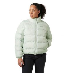 Damska kurtka puchowa Helly Hansen YU 23. Zielone kurtki Helly Hansen, bez wzorów, z puchu, eleganckie, bez kaptura. Za 738.50 zł.