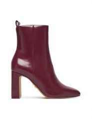 Steve Madden Botki Adelisa SM11002626 Bordowy. Czerwone botki Steve Madden, bez wzorów, ze skóry, bez obcasa, na słupku, bez zapięcia. Za 509.99 zł.