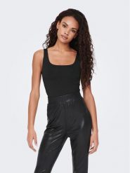ONLY Top Lea 15278090 Czarny Regular Fit. Czarne topy ONLY, xl, bez wzorów, z syntetyku, bez kołnierzyka, bez ramiączek. Za 79.99 zł.
