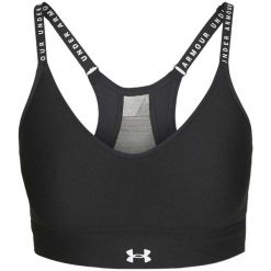 Biustonosz sportowy Under Armour Infinity Low Covered Sports Bra. Czarne biustonosze sportowe Under Armour, bez wzorów, na fitness i siłownię. Za 146.99 zł.