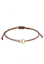 Elli Damskie Koło Geo Minimal z nylonem brąz w srebrze próby 925 Sterling Silver pozłacane Bransoletki 1 ct. Szare bransoletki Elli, pozłacane. Za 158.99 zł.