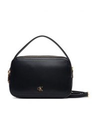 Calvin Klein Torebka Ck Hardware Camera Bag LV04F3678G Czarny. Czarne listonoszki Calvin Klein, bez wzorów, ze skóry, bez dodatków. Za 409.99 zł.