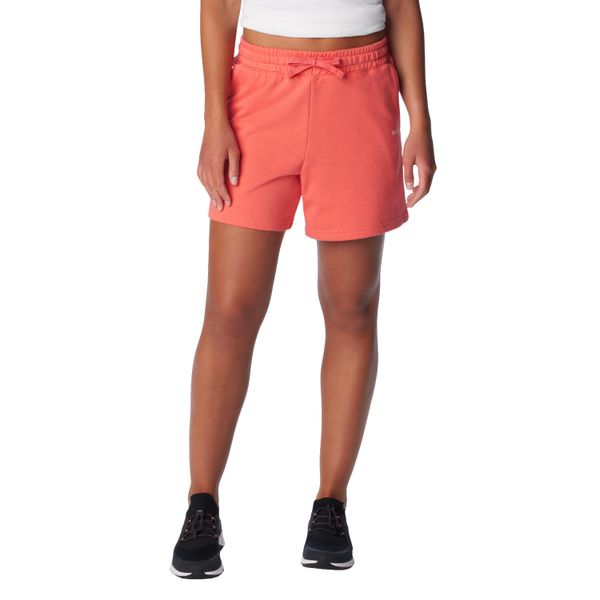 Spodenki sportowe damskie Trek French Terry Wmns Shorts. Czerwone szorty sportowe Columbia, bez wzorów, z bawełny. Za 149.99 zł.