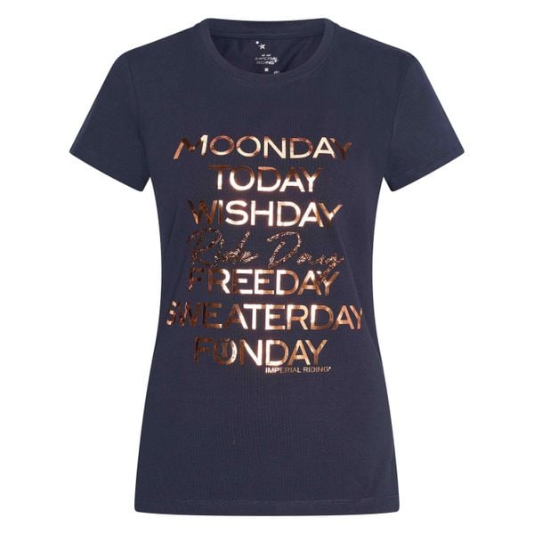 Koszulka damska Imperial Riding Ride Day. Niebieskie t-shirty sportowe IMPERIAL RIDING, bez wzorów, bez ramiączek. Za 231.50 zł.