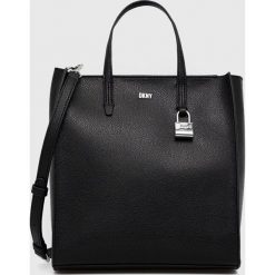 Dkny torebka skórzana kolor czarny. Czarne listonoszki DKNY, bez wzorów, na ramię, bez dodatków. Za 1,129.90 zł.