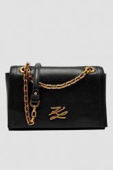 KARL LAGERFELD Czarna skórzana listonoszka Autograph. Czarne listonoszki KARL LAGERFELD, bez wzorów, eleganckie, bez dodatków. W wyprzedaży za 1,235.99 zł.