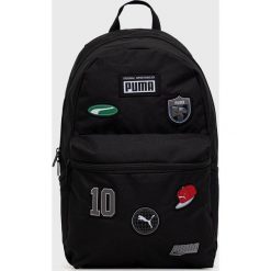 Puma plecak damski kolor czarny duży wzorzysty. Czarne plecaki Puma, bez wzorów, do ręki, bez dodatków. W wyprzedaży za 119.99 zł.