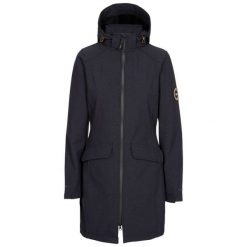 Dlx Maria - Damska kurtka Dlx Softshell Jkt Black Marl. Czarne kurtki przejściowe sportowe DLX, xs, bez wzorów, z materiału, z kapturem, trekkingowe. Za 478.00 zł.