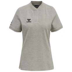 Damska koszulka polo Hummel Move Grid. Szare t-shirty sportowe Hummel, xl, bez wzorów, bez ramiączek. Za 169.50 zł.