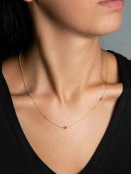 Heliophilia Pozłacany naszyjnik z elementami ozdobnymi - dł. 43 cm rozmiar: onesize. Żółte naszyjniki Heliophilia, z materiału, z cyrkonią, metalowe. Za 109.78 zł.