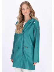 Schmuddelwedda Płaszcz przeciwdeszczowy w kolorze turkusowym rozmiar: XS. Niebieskie kurtki przeciwdeszczowe Schmuddelwedda, xs, bez wzorów, bez kaptura, outdoorowe. Za 217.99 zł.