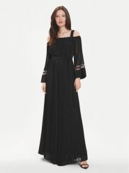 TWINSET Kombinezon 241TP2462 Czarny Loose Fit. Czarne sukienki Twinset, bez wzorów, z syntetyku, bez kołnierzyka, bez ramiączek. Za 599.99 zł.