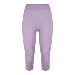 Damskie legginsy 3/4 Falke Wool-Tech. Brązowe legginsy Falke, bez wzorów, z elastanu, sportowe. Za 389.50 zł.