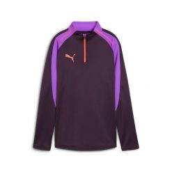 Damska bluza piłkarska z zamkiem 1/4 individualBLAZE PUMA Midnight Plum Purple. Fioletowe bluzy bez kaptura Puma, bez wzorów, bez kaptura, do biegania. W wyprzedaży za 146.85 zł.