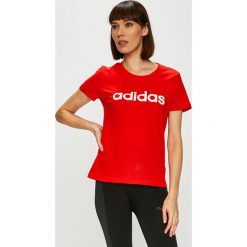 Adidas Performance - Top. Czerwone t-shirty adidas Performance, bez wzorów, z dzianiny, bez kołnierzyka, bez ramiączek. W wyprzedaży za 59.90 zł.