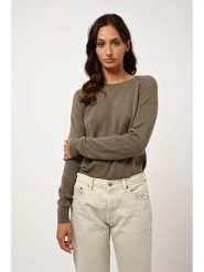 AUTHENTIC CASHMERE Kaszmirowy sweter "Etret" w kolorze khaki rozmiar: M. Brązowe swetry AUTHENTIC CASHMERE, m, bez wzorów, z kaszmiru, bez ramiączek. Za 347.99 zł.