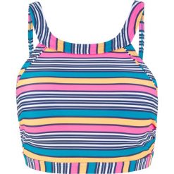 Biustonosz bikini bustier bonprix różowo-ciemnoniebieski w paski. Czerwone bikini bonprix, bez wzorów. Za 49.99 zł.