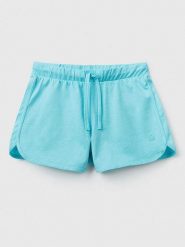 Benetton Szorty w kolorze turkusowym rozmiar: 130. Niebieskie szorty Benetton, bez wzorów, z bawełny. Za 30.85 zł.
