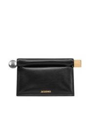 JACQUEMUS Torebka La Pochette Rond Carre 24E233BA356-3171 Czarny. Czarne kopertówki JACQUEMUS, bez wzorów, ze skóry, bez dodatków. Za 3,279.00 zł.